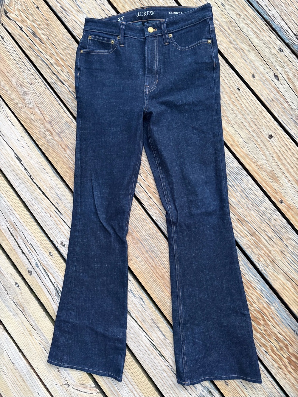 J.Crew Dark Indigo skinny Flare Jeans 27